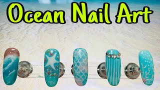 Summer Nails  Ocean Nail Art Tutorial Nail Design Tutorial  Be Nails [upl. by Erleena765]