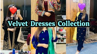 My velvet dresses collection  Winter Dresses ​⁠ItsRimsha50 [upl. by Hamfurd773]