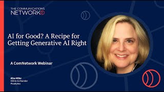 WEBINAR AI for Good A Recipe for Getting Generative AI Right [upl. by Durrace]