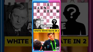 Super Easy Mate in 2 Puzzle  Alexander Alekhine vs Fahardo Montevideo 1939 shorts puzzle [upl. by Yatzeck944]