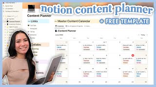 how to use notion 💻💡 content calendar notion tutorial  free template for content creators [upl. by Adlev]