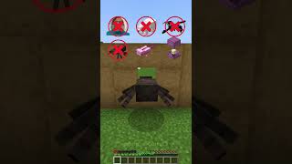 Smallest Holes vs Different Mobs minecraft shorts meme [upl. by Asim]