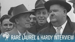 Laurel amp Hardy Rare Interview with an Iconic Comedy Duo 1947  British Pathé [upl. by Cheria]