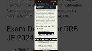 RRB JE Exam Date 2024 – Railway Junior Engineer Admit Card Releaseexam [upl. by Ymmit775]