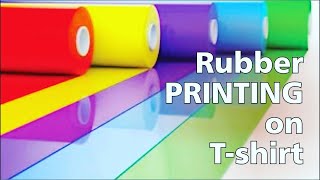 Rubber printing on t shirt with plotter and heat press machine  t shirt printing tutorial tshirt [upl. by Harmonia]