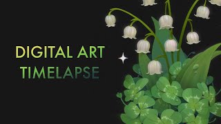 Clover Patch  Digital Art Speedpaint Timelapse [upl. by Tally442]