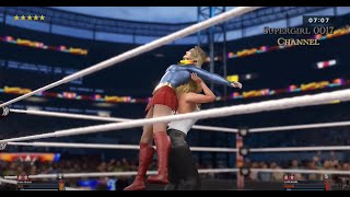 WWE W2K23 Cat Grant vs SupergirlKarazorEl Melissa Benoist IronWoman Match [upl. by Llemrej]