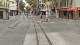 Train running through the streets of Palma  Ferrocarril de Sóller [upl. by Dunstan]