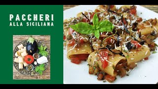 Paccheri alla Siciliana a great eggplant pasta dish with all the flavours of Sicilyl love it [upl. by Sanburn]