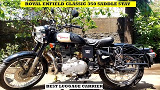 Saddle Stay for old Royal Enfield Classic 350  Best Military Panniers for BULLET [upl. by Nevet]