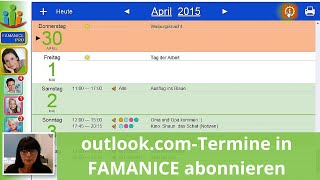 outlookcomTermine im Familienkalender abonnieren FAMANICE PRO [upl. by Leiruh519]