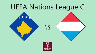 Kosovo vs Luxembourg  UEFA Nations League Group C3 [upl. by Yaya553]