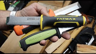 Stanley FatMAX Chisel Knife Biggest heaviest beefiest almost the cheapest Solid if available [upl. by Schultz]