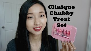 Clinique Chubby Treats Set  Swatches [upl. by Anuhsal]