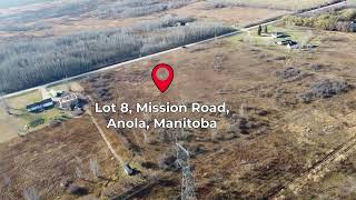 Lot 8 Mission Road Anola Manitoba  Branded Drone Video [upl. by Natalya]