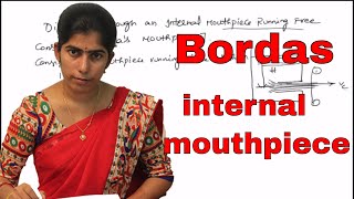 discharge derivation for bordas internal mouthpiece running free  fluid mechanics  etution [upl. by Nagirrek]