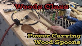 Power Carving Wood Spoons [upl. by Yalcrab5]