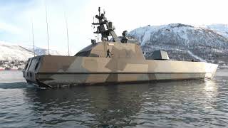 Coastal Corvette Skjold Class KNM quotGlimtquot in Tromsø [upl. by Imhskal]