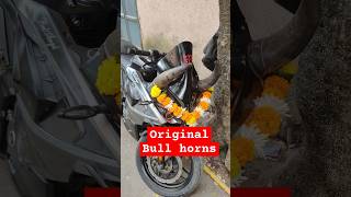 Bull horns on bike 🤘shortsviral trending [upl. by Guenna]