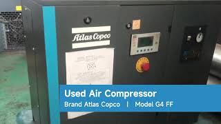 Atlas Copco Second hand Used Rotary Screw Air Compressor G4 FF [upl. by Derwood]