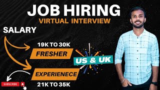 Hiring for Fresher  19k to 30k Salary amp Experience  21k to 35k Salary l Voice process l US amp UK [upl. by Yzeerb935]