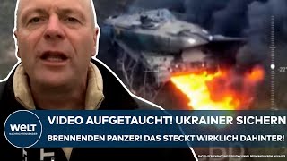 PUTINS KRIEG Russen zeigen Video Ukrainer sichern zerstörten Panzer Das steckt wirklich dahinter [upl. by Eibber]