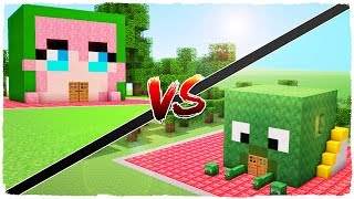 👉 Casa de MANUCRAFT vs casa de TINENQA  MINECRAFT [upl. by Eissahc318]