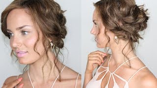 Hair Tutorial Tousled Beachy amp Chic Summer Updo [upl. by Yelrebmik711]