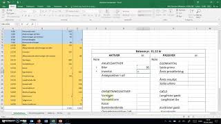 Årsregnskab balance Saldobalance [upl. by Hilleary]