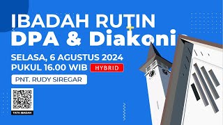 LIVE IBADAH DIAKONIA amp DPA GPIB PAULUS JAKARTA  SELASA 6 AGUSTUS 2024 PUKUL 1600 WIB [upl. by Badger]