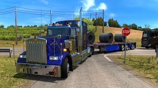 Kenworth W900  Beta 132 ETS2  Plataforma con rollos de Acero  Italia [upl. by Bradney]