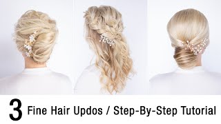 3 Fine Hair Updos  StepByStep Tutorial  Kenra Professional [upl. by Eciruam]