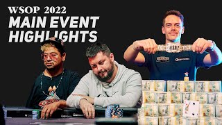 WSOP 2022 Main Event Highlights from Zhang Or Krief Farnes Dobric and Jorstad [upl. by Aralc963]