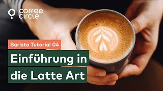 Barista Tutorial 4 Latte Art Herz amp Rosetta  Coffee Circle [upl. by Gilmer]