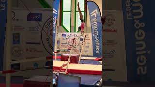 Tournoi de Combs La Ville 2024 Sauvetage😱gymnast unevenbars fail combslaville [upl. by Haymo686]