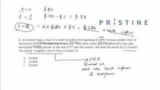 CFA Tutorial Portfolio Management Money Weighted Rate of Return [upl. by Ecilahs962]