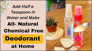 ONLY 2 Ingredients DIY All Natural Deodorant  How to Make Homemade Deodorant Spray ChemicalFree [upl. by Sunderland]