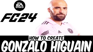 Gonzalo Higuain EA Sports FC 24  VIRTUAL PRO LOOKALIKE TUTORIAL [upl. by Yoho851]