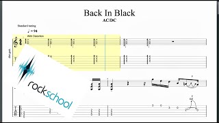 Back In Black Rockschool Hot Rock Grade 5 Guitar [upl. by Anneis]