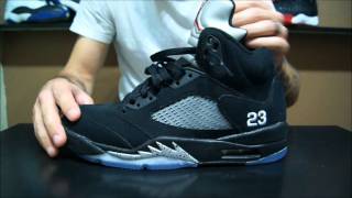 Air Jordan V 5 Retro Black Metallic Silver 2011 Review [upl. by Attaynek851]