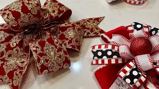 Learn 4 different bows techniques  How to make a Christmas bow [upl. by Adnaluoy685]