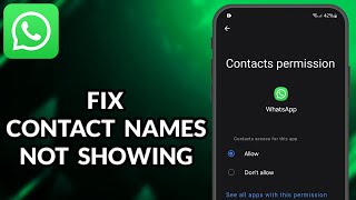 How To Fix WhatsApp Not Showing Contact Name But Phone Number On Android [upl. by Nnaassilem]