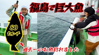 福島で巨大魚釣れた！！初めての沖釣りでまーちゃんの手際が漁師過ぎるｗｗ himawariCH [upl. by Laekim129]