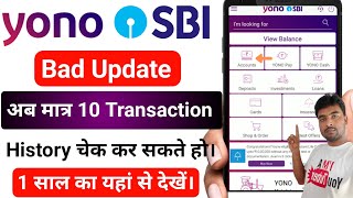 Yono SBI Bad Update  Yono SBI New Update  Yono SBI Transaction History Check Kaise Kare [upl. by Ro]