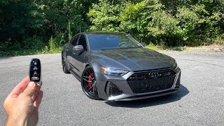 2024 Audi RS7 Start Up Exhaust Test Drive Walkaround POV and Review [upl. by Nednarb]