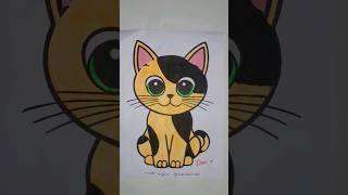 Gatinho fofinho desenho animado infantil pintando desenho brincadeira e jogos pra crianças kids [upl. by Einafets18]