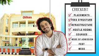 Chitkara University reviewed by aman dhattarwal  Fees CoursesRoomsPlacementsInfrastructureFest [upl. by Merriott]