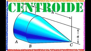 ESTATICA  CENTROIDE DEL UN VOLUMEN COMPUESTO POR CONO RECTO Y CILINDRO  Ejercicio 596B [upl. by Noneek703]