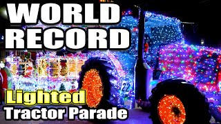 WORLDS LARGEST Lighted Tractor Parade  Linesville PA [upl. by Rasec]