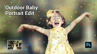 How To Make Confetti Effect On Portrait  Photoshop CC Tutorial [upl. by Aniakudo]